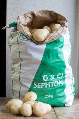 25kg bag of washed potatoes